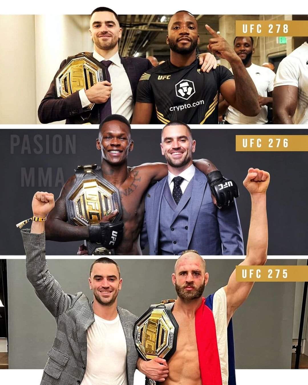 Tim Simpson, Leon Edwards, Israel Adesanya, Jiri Prochazka