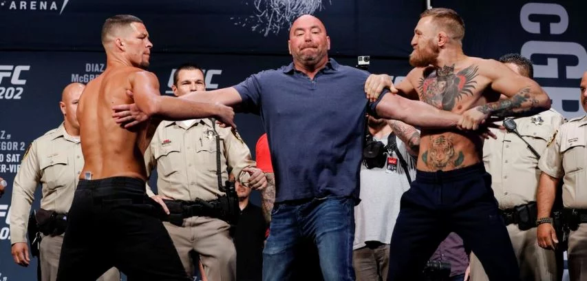 Nate Díaz, Dana White, Conor McGregor